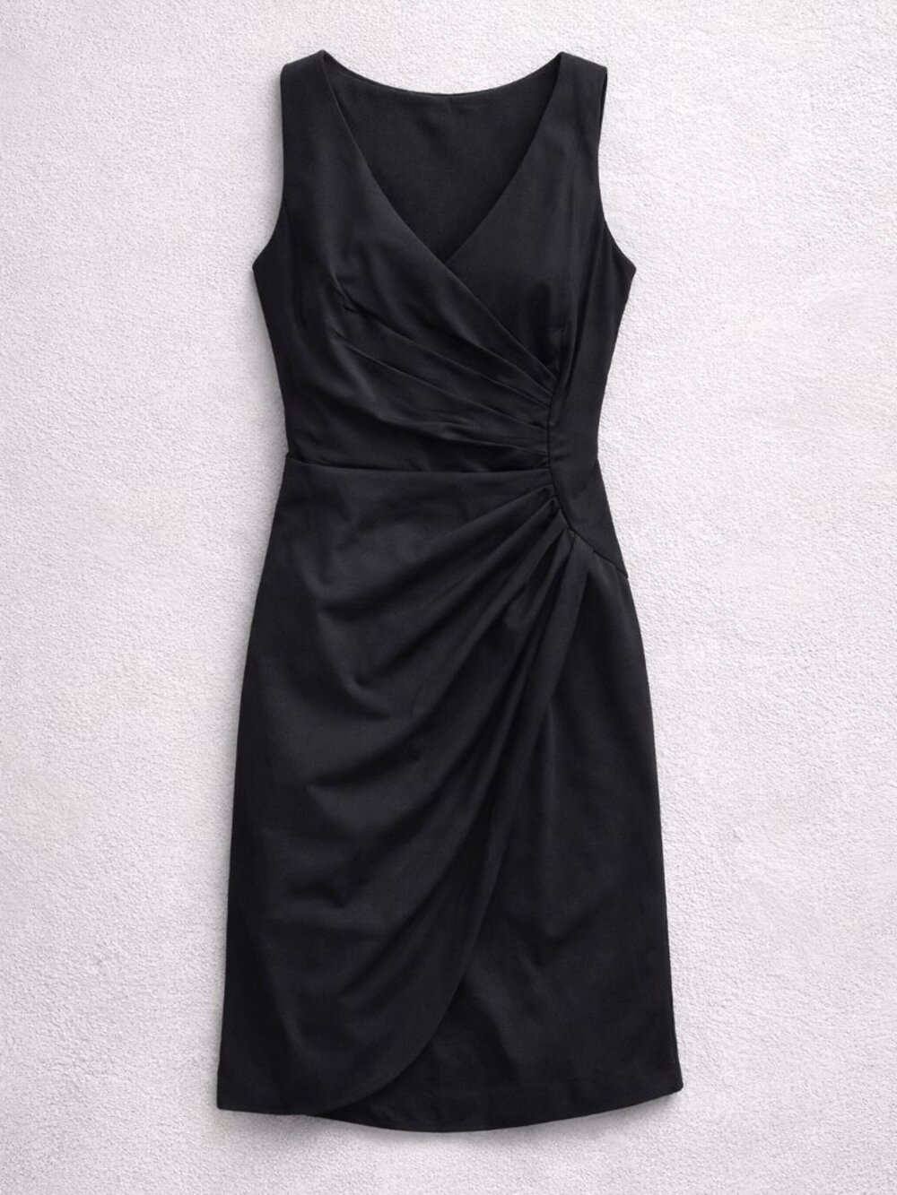 J.Crew Navy Blue Wrap Style Dress Size 14 Ruched Sheath Career Cocktail Classic